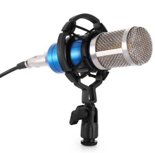 Micrófono Condensador Bm800 Profesional Azul