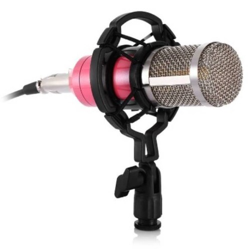 Micrófono Condensador Bm800 Profesional Rosa
