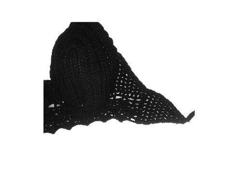 HERMOSO BRALETTE TEJIDO NEGRO MUJER CH M UNITALLA MANO ROPA 
