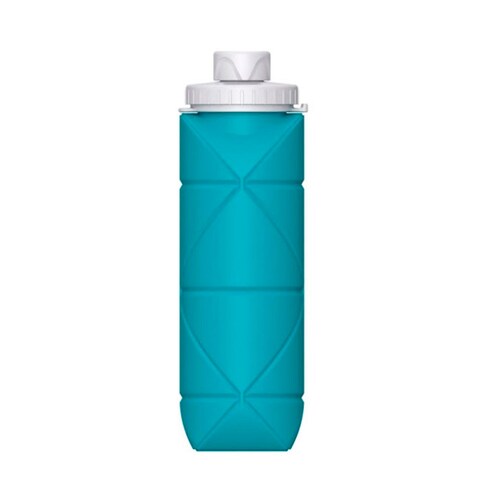 Botella de agua plegable, botella de agua deportiva portátil plegable,  botellas de agua de silicona de grado alimenticio para viajar, correr,  fitness