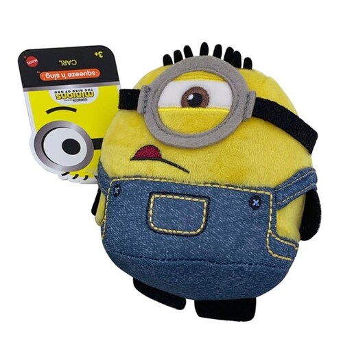 Peluche Minions Squeeze N Sing Mattel Con Sonidos Carl