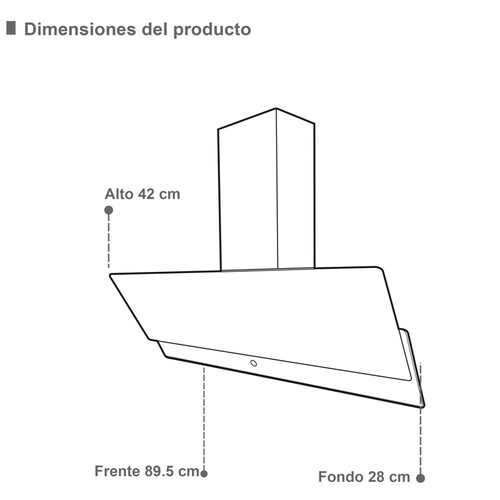Combo parrilla a gas de 6 quemadores y campana para pared de cristal templado SUPRA SCANNO  ambas de cristal templado color negro