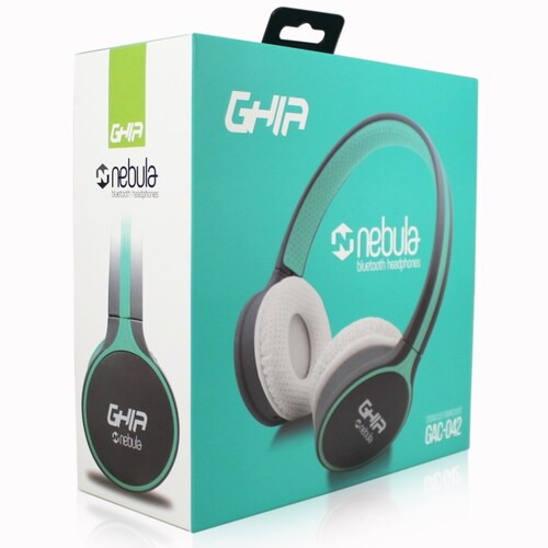 Audifonos Diadema Ghia Bluetooth GAC-042 N1 Hifi Sound Azul/gris 10m