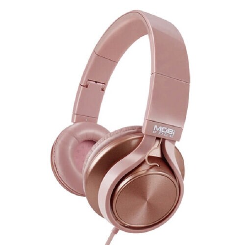 DIADEMA ACTECK ON-EAR CON MICRÓFONO METÁLICOS ROSA (MB-02011)