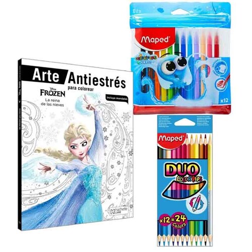 Libro Disney® Frozen Elsa P Colorear + Colores Y +.