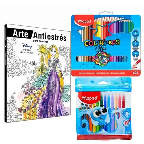 Libro Disney® Princesas Rapunzel Colorear + Colores.