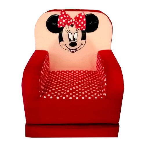 Sillon Cama Sofa Infantil para niños Minnie Mouse Rojo.