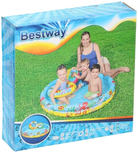 Alberca Inflable Bestway Con Salvavidas Y Pelota 1.22 X 20 cm