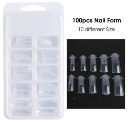 Tips 100 Pzas Moldes Dual System Para Uña Acrílica Polygel