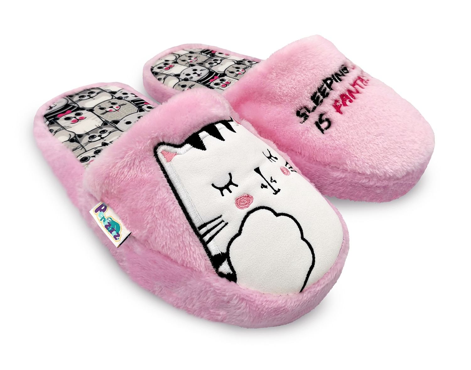 Perezozaz Pantuflas de Dama Mujer Dise o de Gato