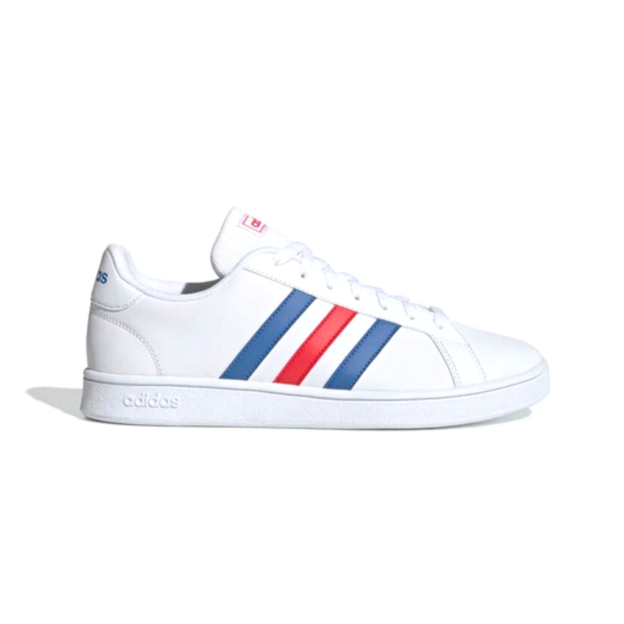 Tenis Adidas Grand Court Basic Blanco Azul Rojo Originales EE7901