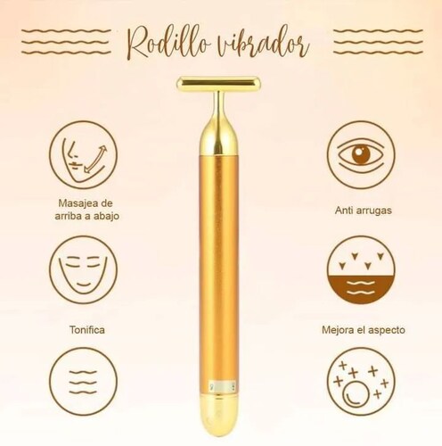 Masajeador Facial 24K Energy Beauty Bar Gold