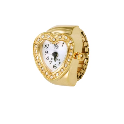 Anillo Reloj De Corazón Para Mujer