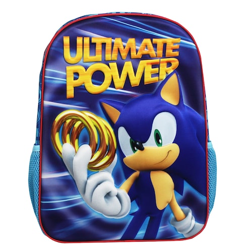 Mochila Escolar Sonic 16" Ultimate Power Diseño 3d