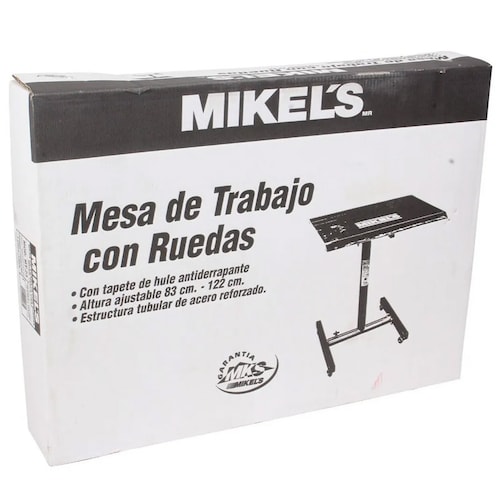 Mesa De Trabajo Con Ruedas Y Charola Mikels Altura Ajustable