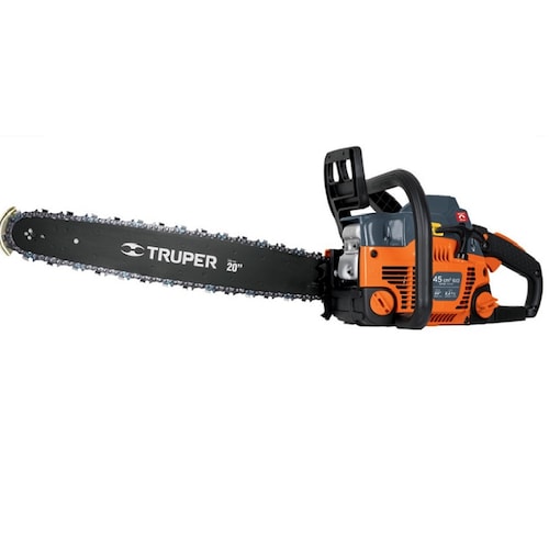 Motosierra a gasolina a 2 tiempos , motor 45 cc, barra 20"Corte madera y Poda Arboles MOT-4520 TRUPER 