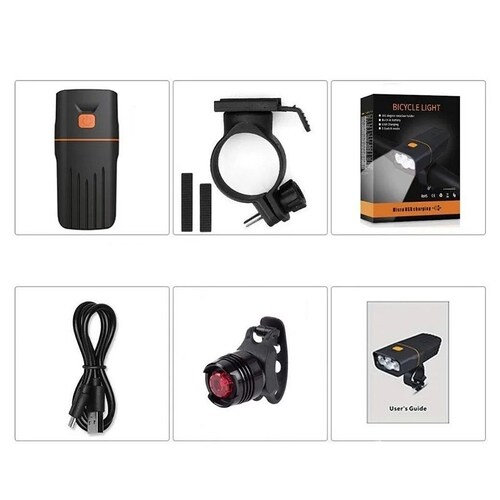 Lámpara Led T6 Recargable 1000 Lm Impermeable Para Bicicleta.