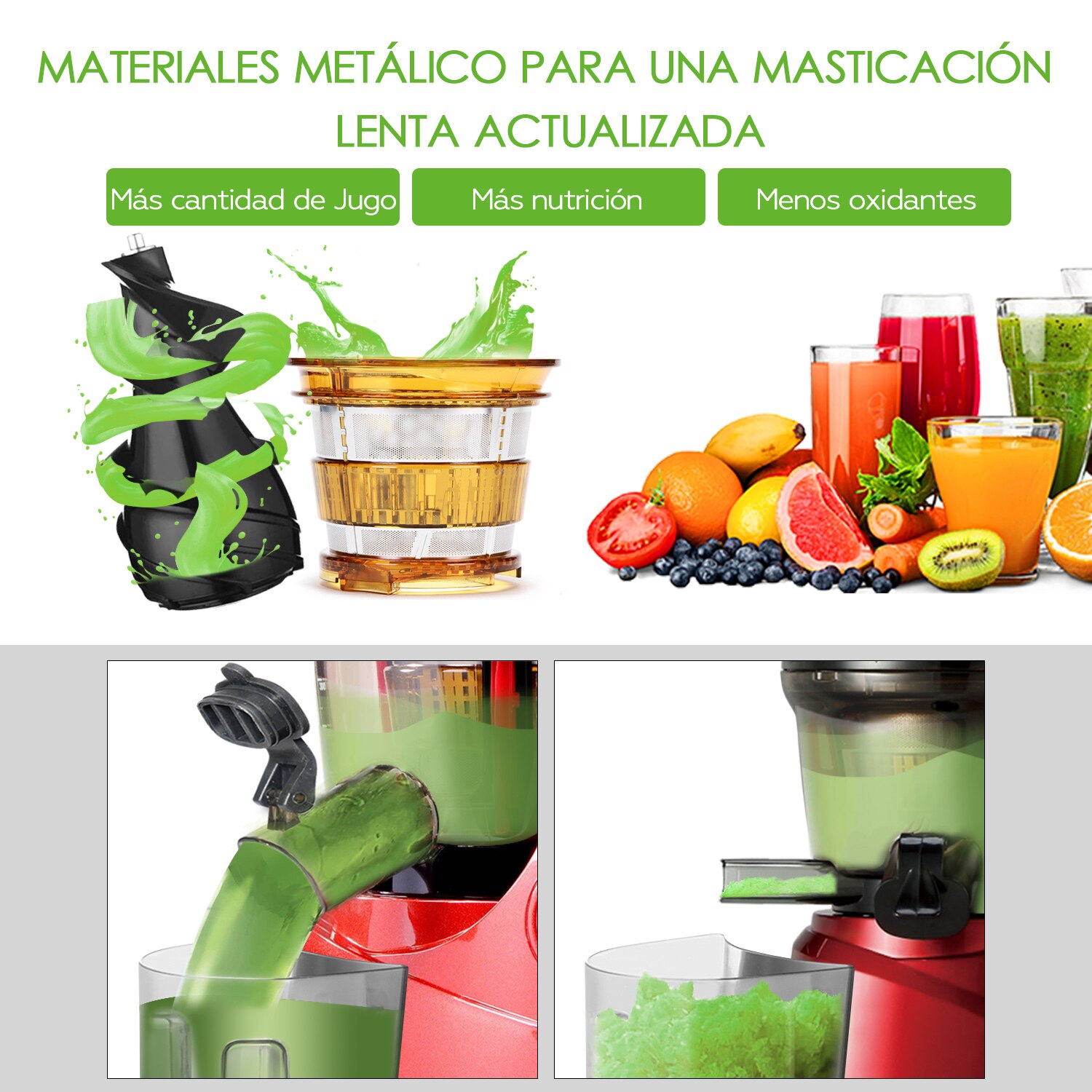 Extractor de jugo discount con sistema de masticación