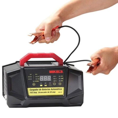 Cargador De Baterias Automatico Con Arrancador Practico