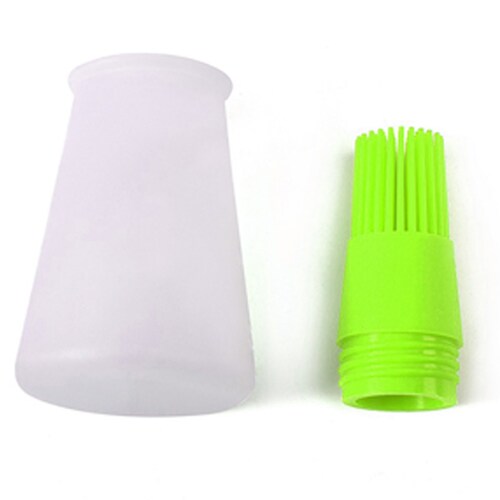 Aleissi Dispensador Silicon Con Brocha Para Aceite Vinagre Verde