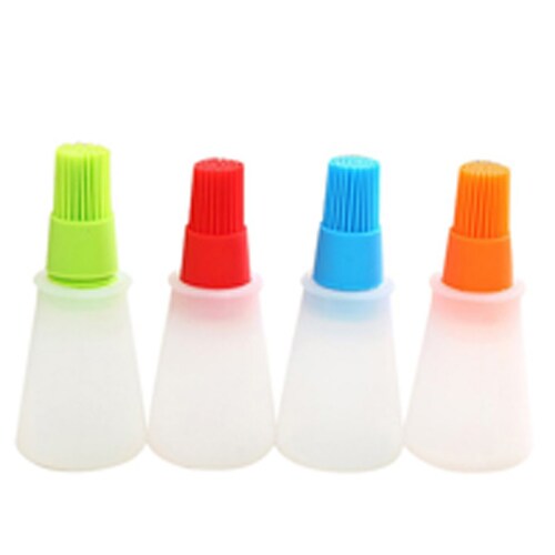 Aleissi Dispensador Silicon Con Brocha Para Aceite Vinagre Verde