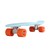 Patineta Completa Skate Factory Miniskate Skaties Azul Naranja