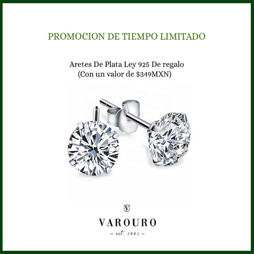 Anillo De Compromiso VAROURO  Plata 925 Moissanita 2.0ct | Ajustable.