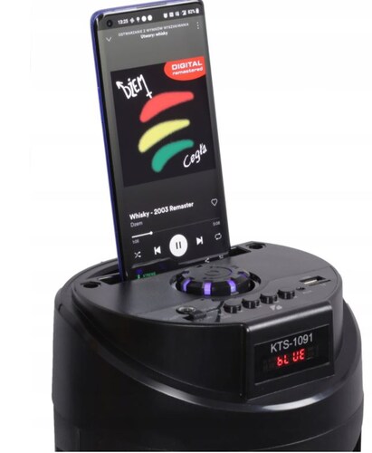 Bocina Bluetooth Radio Fm Luz Led Lector Usb Sd Control Remoto y microfono 4 pulgadas doble255