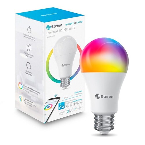 Foco Led Multicolor Wi-Fi Steren SHOME-120 se enciende vía Wi-Fi