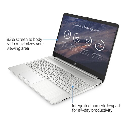 Laptop Hp 15.6 Disco Sólido 128gb Ryzen 3, 4gb Ram Silver + Bocina + Mouse + Memoria