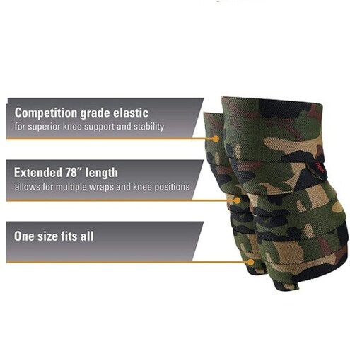 Cintas De Rodilla Harbinger Red Line - Camuflaje Crossfit Gym Pesas