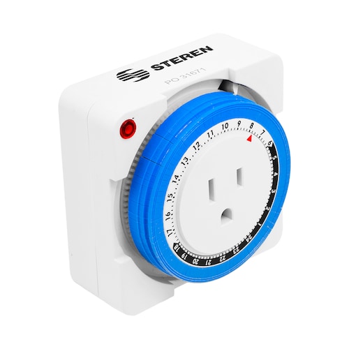Temporizador 24 Hrs Repetición de Encendidos o Apagados Steren TEMP-24H/MINI
