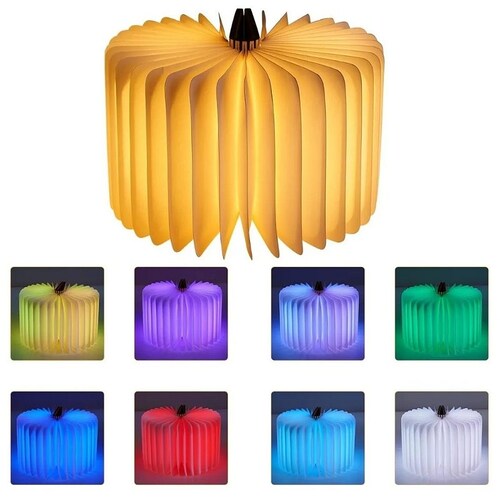 Lámpara Led Con Forma De Libro En 9 Colores Recargable Usb