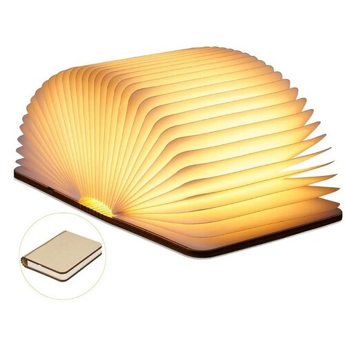 Lámpara Led Con Forma De Libro En 9 Colores Recargable Usb