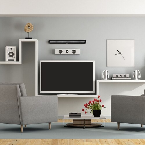 Antena interior para TV HD tipo barra con acabado textil Steren ANT-1830