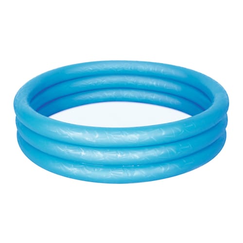 Alberca Inflable de Circular Con 3 Aros Infantil Azul 183 cm Diámetro