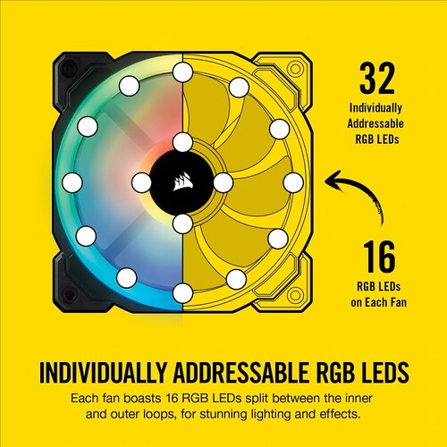 Ventiladores Corsair 2 x 140mm LL140 Led RGB Doble Halo PWM CO-9050074-WW