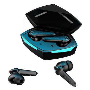 Audífonos Manos Libres Bluetooth Gamer Fralugio Me28 Color Negro Modo Dual