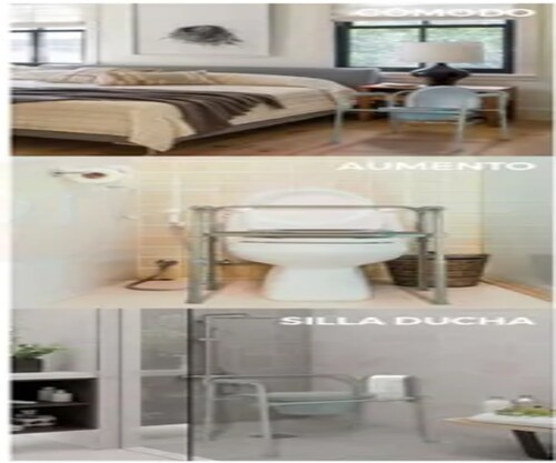 Silla Comodo Plegable De Acero Esmaltado  Baño wc