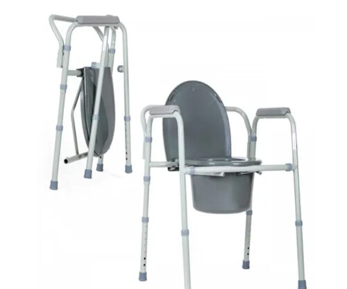 Silla Comodo Plegable De Acero Esmaltado  Baño wc