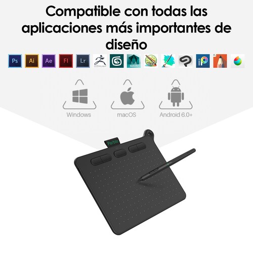 Tableta Digitalizadora Parblo Ninos S Dibujo 6 x 4 pulgadas Negra