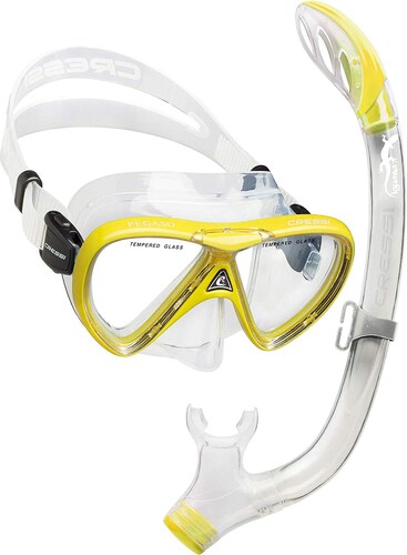 Combo CRESSI Pegaso & Iguana Semi Dry Visor y Tubo Seco para Junior de ...