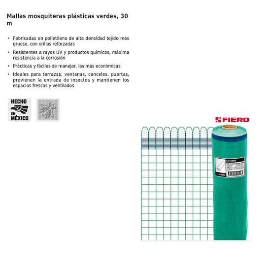 Tela mosquitera, gris, 1,5 x 30 m