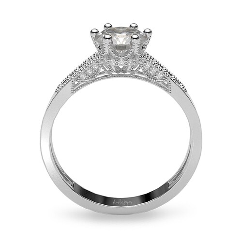 Anillo de compromiso en Oro Blanco de 14K Amelie Joyas