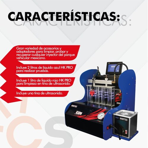 LABORATORIO DE LIMPIEZA DE INYECTORES AUTOMATICO HANTEC 4 INYECTORES GDI