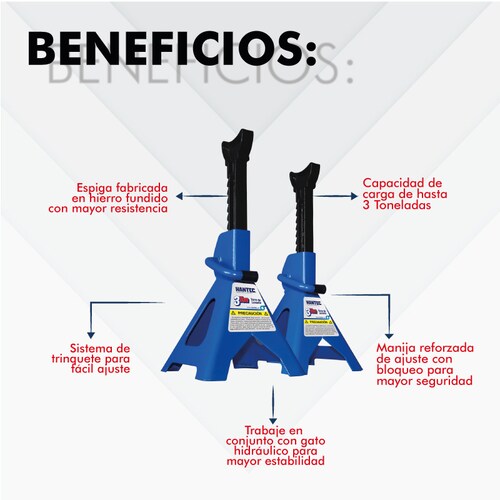 Torres para Auto Hantec de 3 toneladas azul
