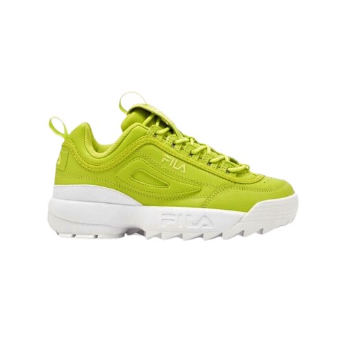 Tenis Fila Disruptor II Premium Verde de Dama Original.