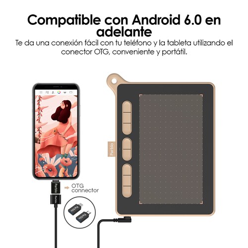 Tableta Digitalizadora Parblo Ninos M Dibujo 9x5 Pulgadas Rosa
