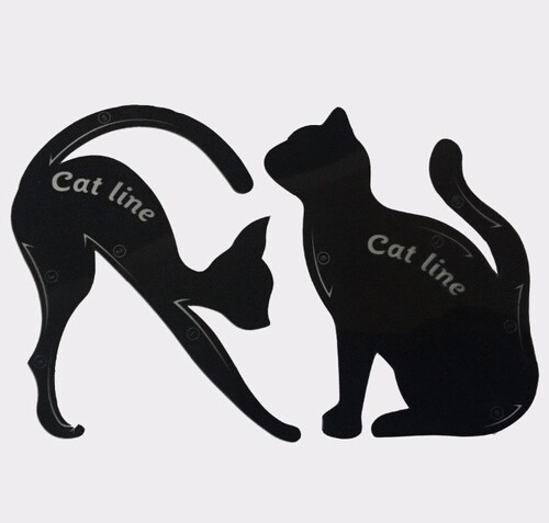 Plantilla De Gato Para Delinear Ojos Aplicar Sombra.