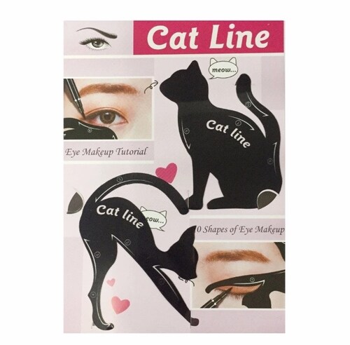 Plantilla De Gato Para Delinear Ojos Aplicar Sombra.